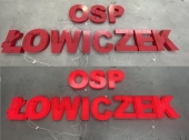 Podświetlane litery 3D OSP, OCHOTNICZA STRAŻ POŻARNA