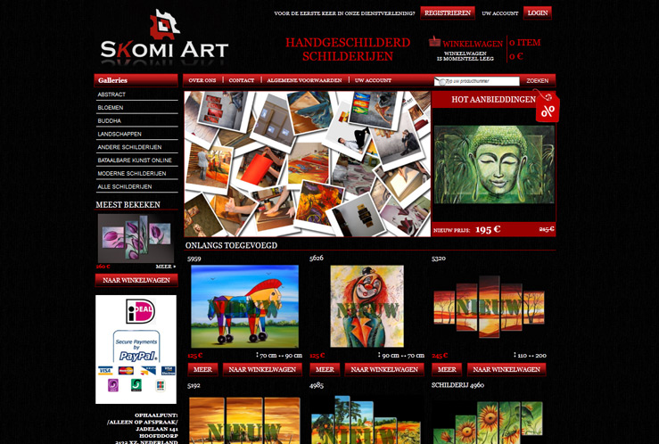 Skomiart.nl - platforma sprzedażowa obrazów ręcznie malowanych na płótnie