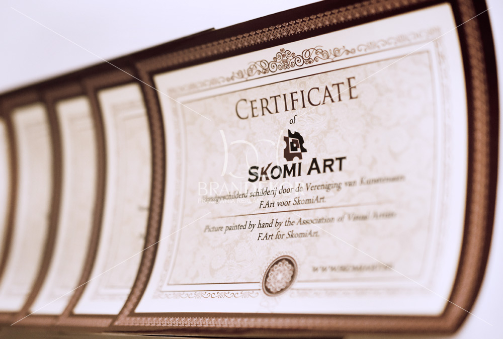 Samoprzylepne certyfikaty - SkomiART