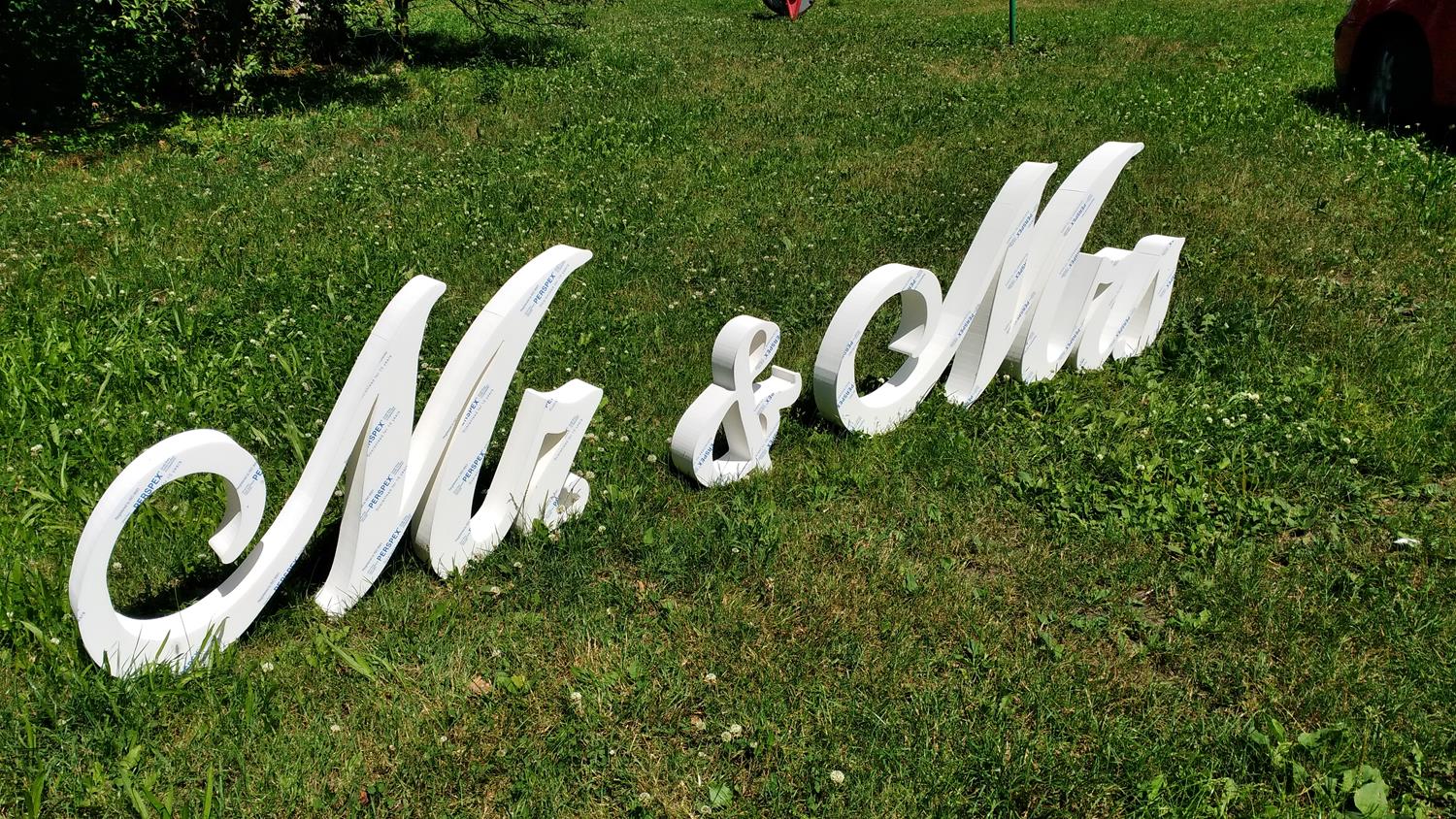 Mr & Mrs - dekoracja