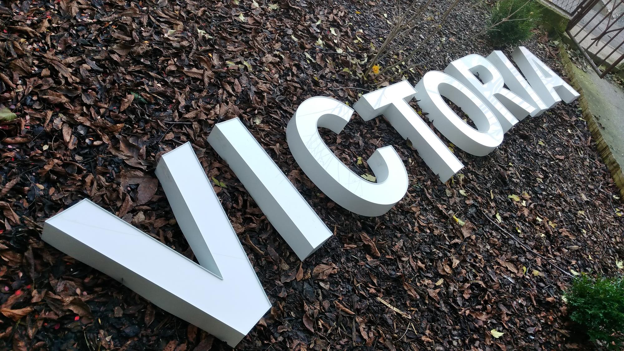 VICTORIA - litery 3D z bokami ALU