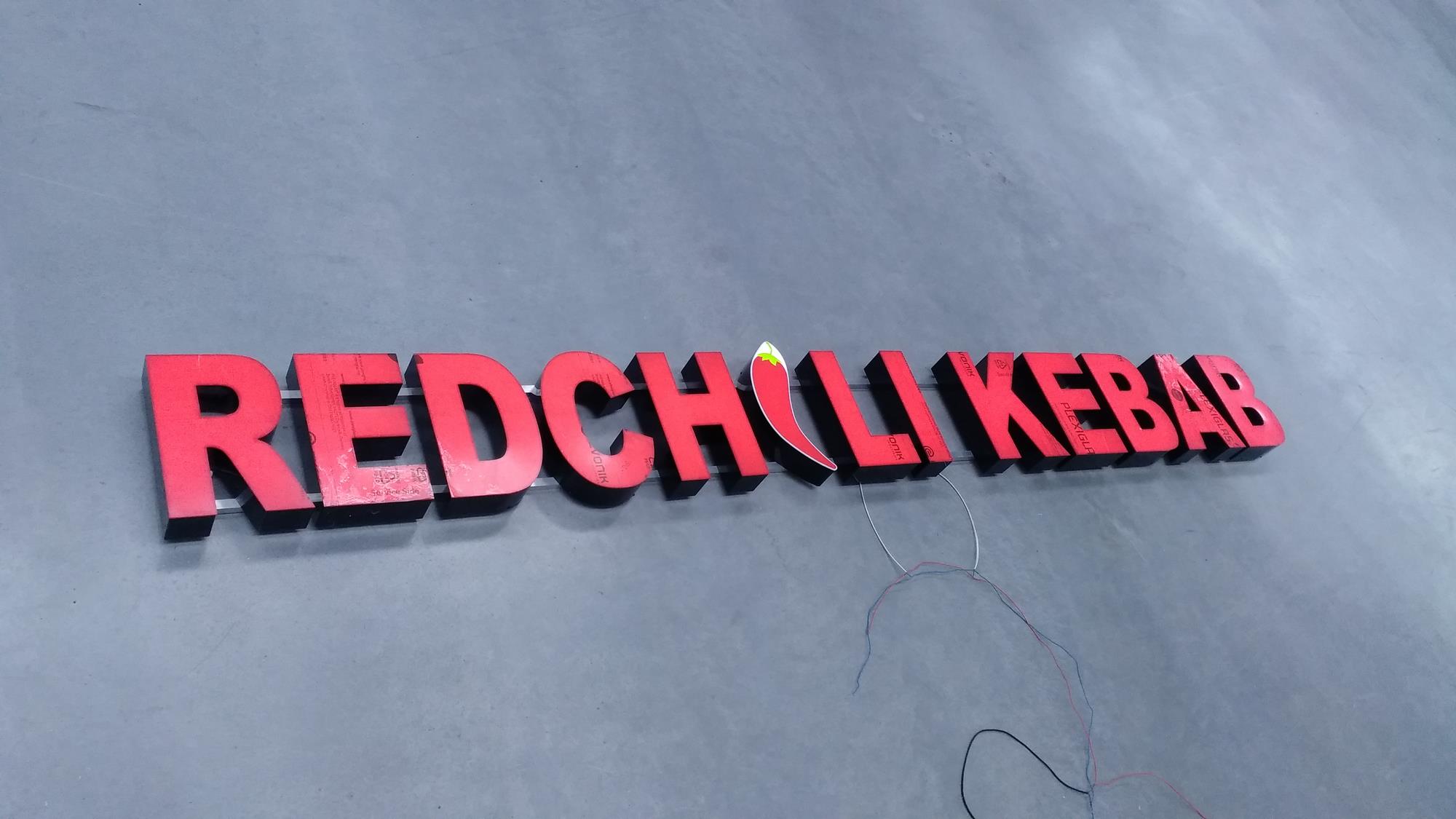 Litery 3D - RED CHILI KEBAB