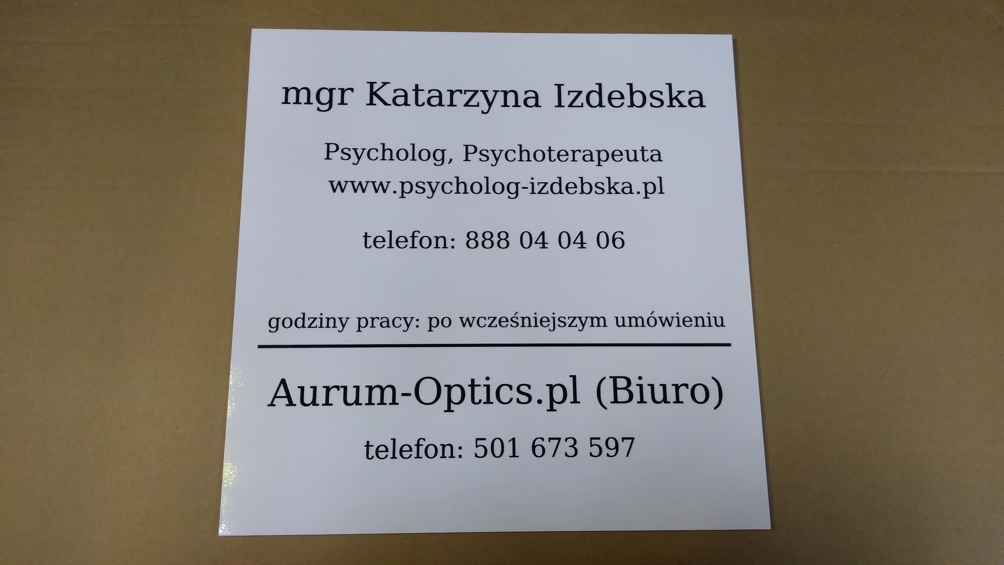 tablica reklamowa - Aurum-Optics