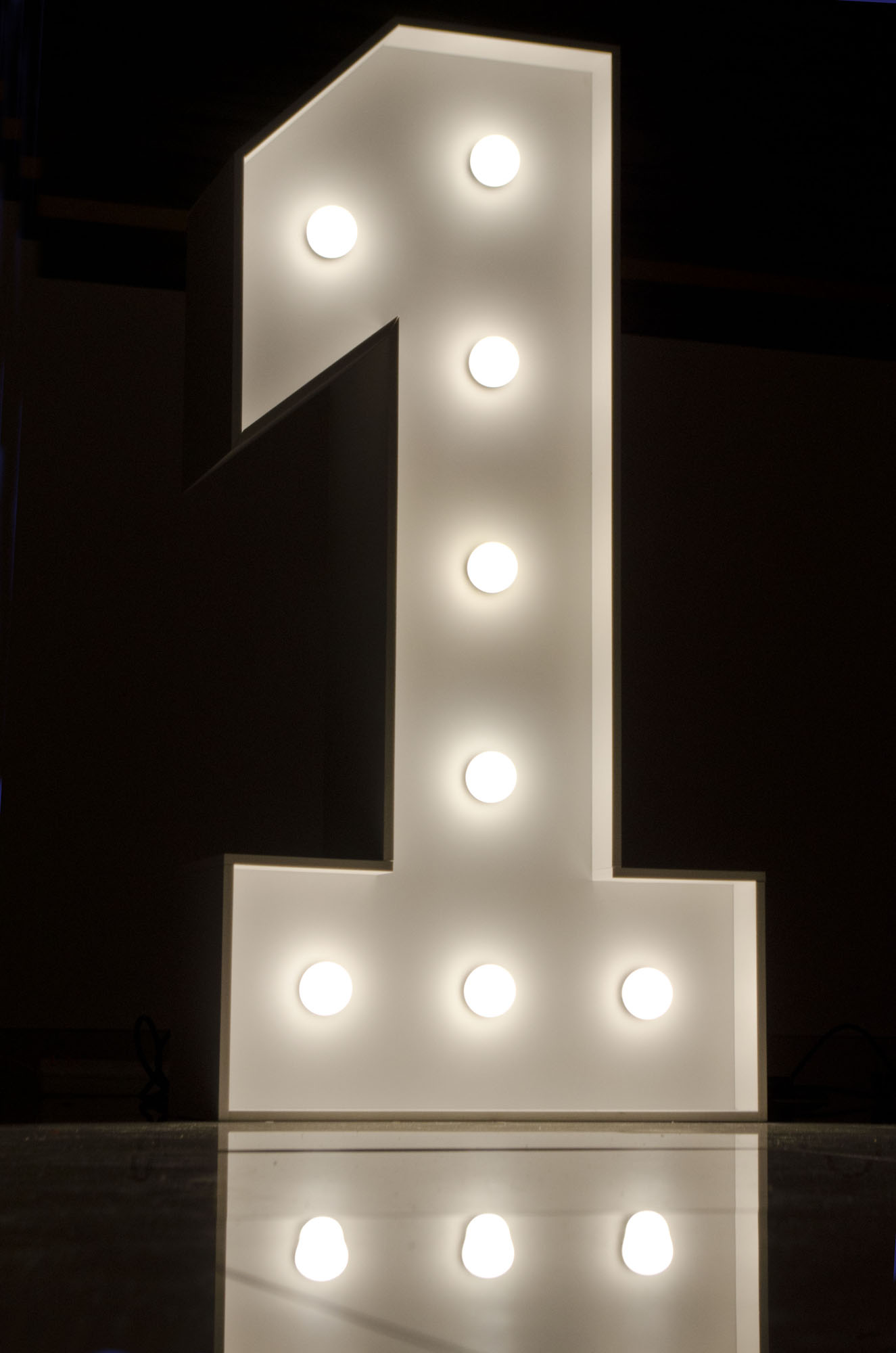 Cyfra 1 (RETRO) żarówki LED