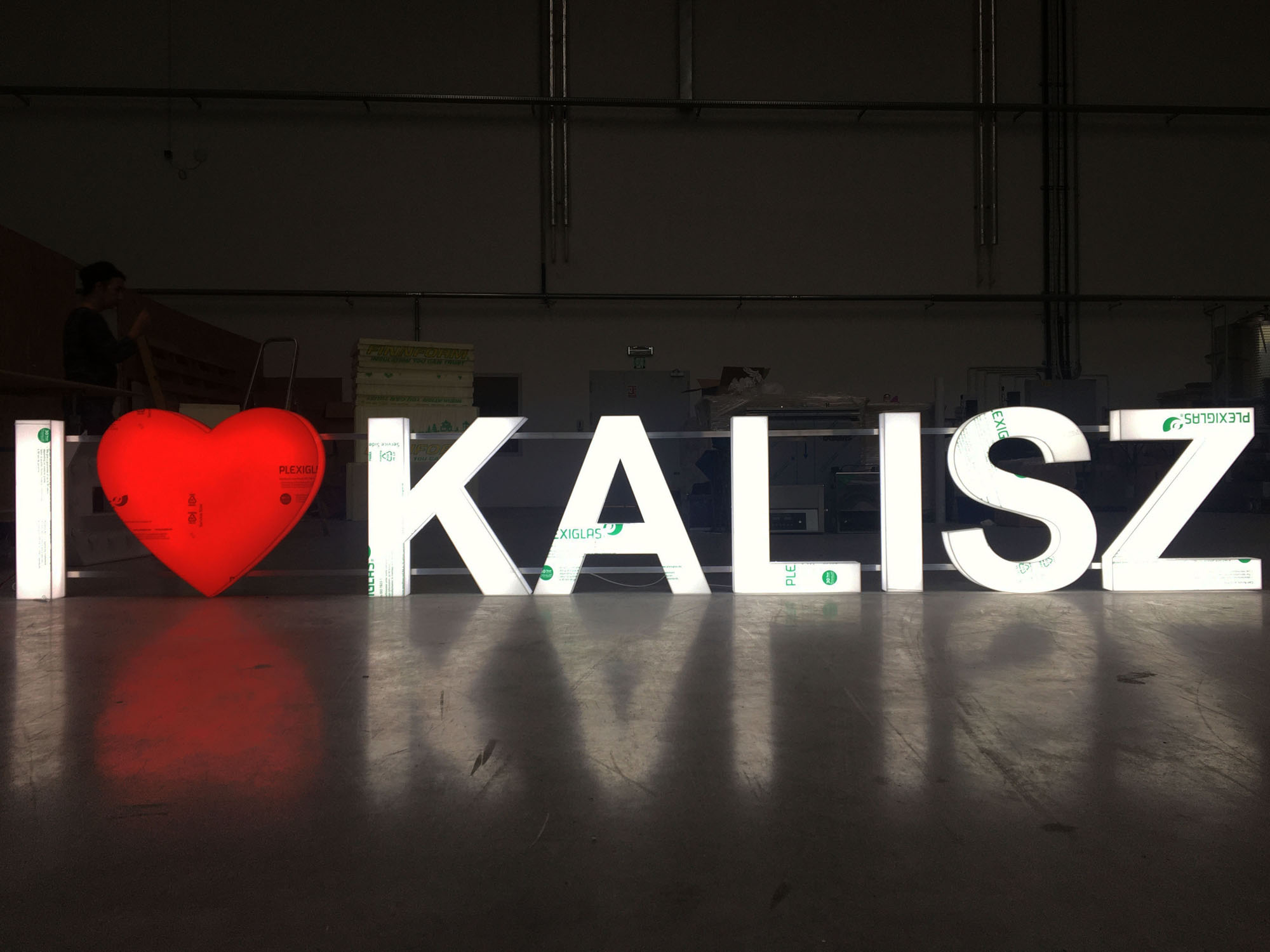 I LOVE KALISZ (plexi 3D LED)