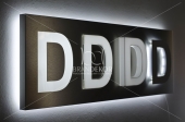 Kasetony podświetlane LED z dibondu (prostokątne, wypukłe, z literami 3D, z podświetlaniem od tyłu)