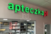Podświetlane litery 3D apteka